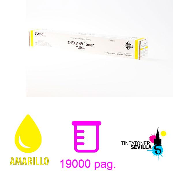 Tóner Original Canon C-EXV49 Amarillo 8527B002