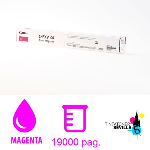 Tóner Original Canon C-EXV34 Magenta 3784B002