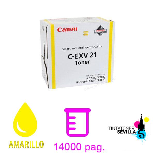 Tóner Original Canon C-EXV21 Amarillo 0455B002