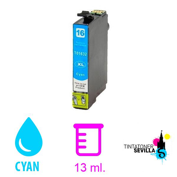 Cartucho Compatible Epson T1632 / 16XL Cyan C13T16324010