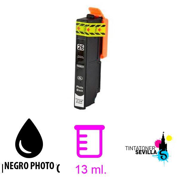 Cartucho Compatible Epson T2631 / 26XL Negro Photo C13T26314010