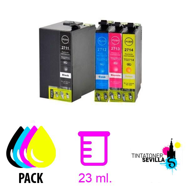 Pack 4 Cartuchos Compatibles Epson T2711 / T2712 / T2713 / T2714 (27XL)