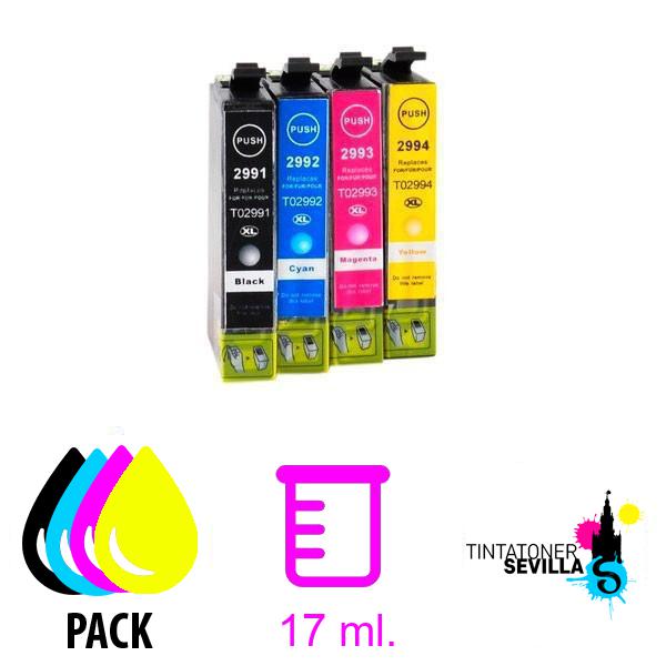 Pack 4 Cartuchos Compatibles Epson T2991 / T2992 / T2993 / T2994 - 29XL