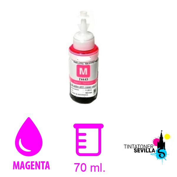 Cartucho Compatible Botella Epson T6643 Magenta C13T66434A