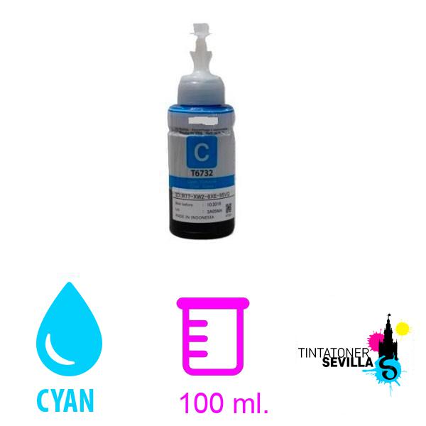 Cartucho Compatible Botella Epson T6732 Cyan C13T67324A