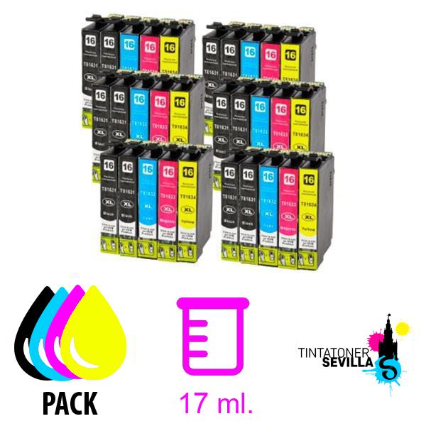 Compatible Pack 30 Cartuchos Epson T1631 / 16XL C13T16314010