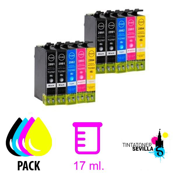 Cartuchos Compatibles Pack 10 x Epson T2991 / T2992 / T2993 / T2994 - 29XL