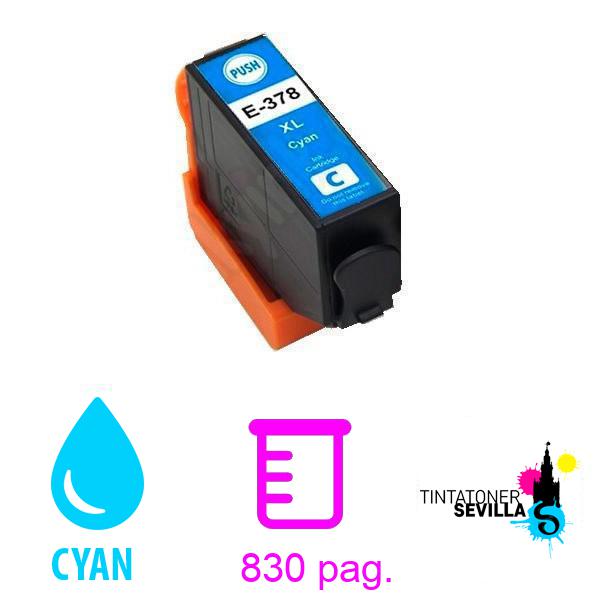 Tóner Compatible Epson T3792 / T3782 (378XL) Cyan C13T37924010 / C13T37824010