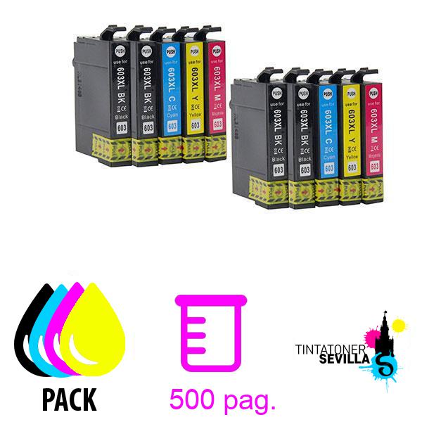 Pack de 10 Cartuchos Compatibles Epson 603XL