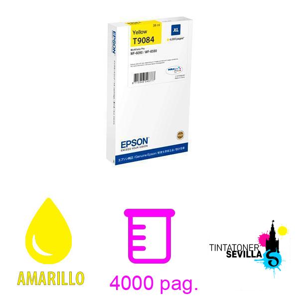 Original Cartucho Epson T9084XL Amarillo C13T908440