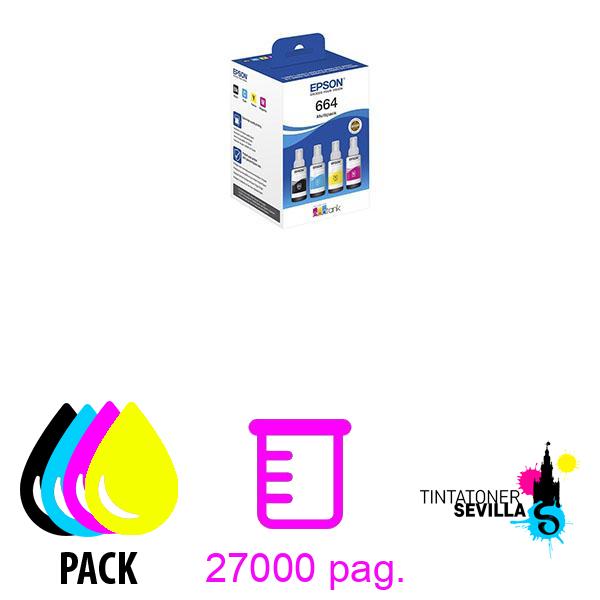 Original Cartucho Epson Multipack 664 Negro / cian / Magenta / Amarillo (C13T664640)