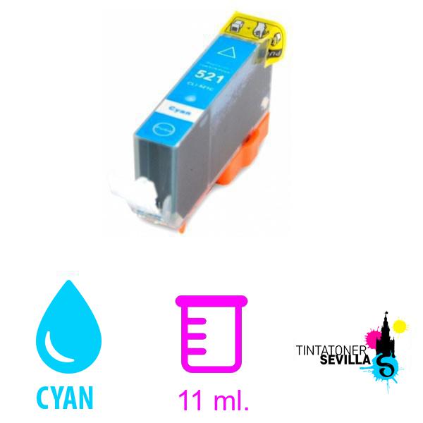 Cartucho Compatible Canon CLI521 Cyan 2934B001