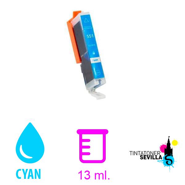 Cartucho Compatible Canon CLI-551 XL Cyan 6444B001