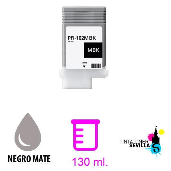 Cartucho Compatible de Tinta negra Mate Canon PFI-102MBK 0894B001