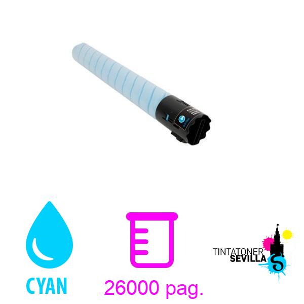 Tóner Compatible Konica Minolta Bizhub C258 / C308 / C368 Cyan A8DA450 / TN-324C / TN324