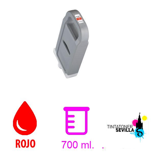 Cartucho Compatible Canon PFI706 / PFI306 Rojo 6687B001 / 6663B001 PFI-706R
