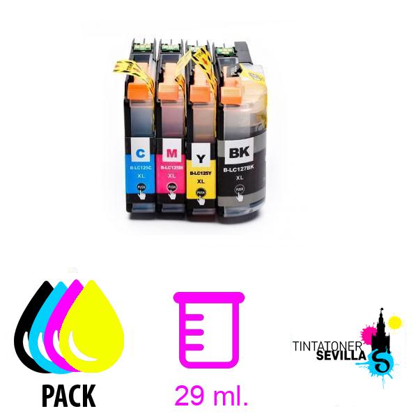 Cartucho Compatible Pack 4 Brother LC127XL / LC125XL V3