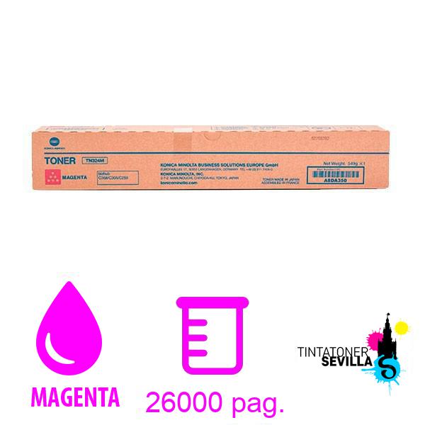 Tóner Original Konica Minolta Bizhub C258 / C308 / C368 Magenta A8DA350 / TN-324M / TN324
