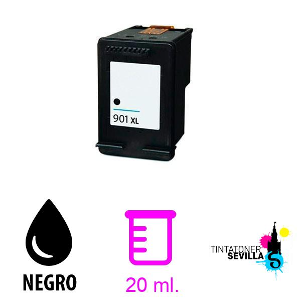 Cartucho Compatible HP 901XL Negro CC653AE / CC654AE