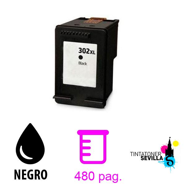 Cartucho Compatible HP 302XL V3 Negro F6U66AE / F6U68AE