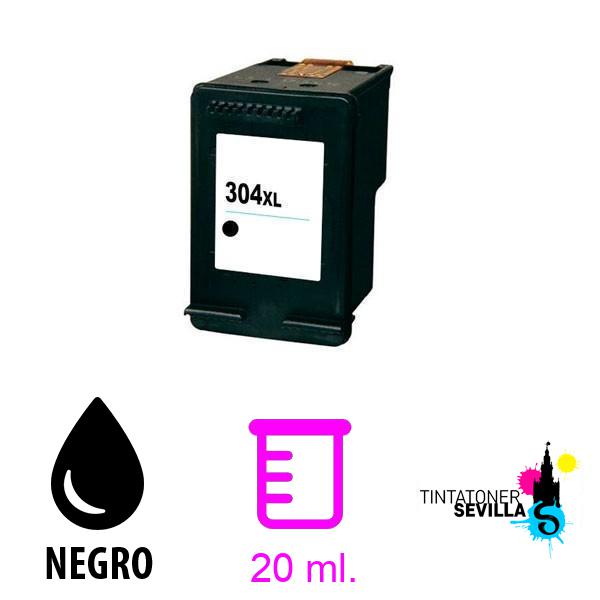Cartucho Compatible HP 304XL V3 Negro N9K06AE / N9K08AE (Muestra nivel de Tinta)