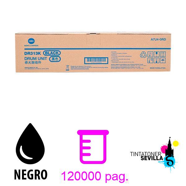 Tambor Original Konica Minolta Bizhub C258 / C308 / C368 Negro A7U40RD / DR313K