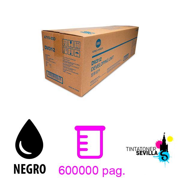 Unidad Reveladora Original Konica Minolta Bizhub 227 / DV312 Negro A7Y003D