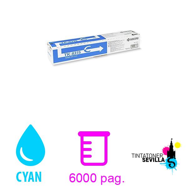 Original Tóner Kyocera TK-8315 Cyan 1T02MVCNL0