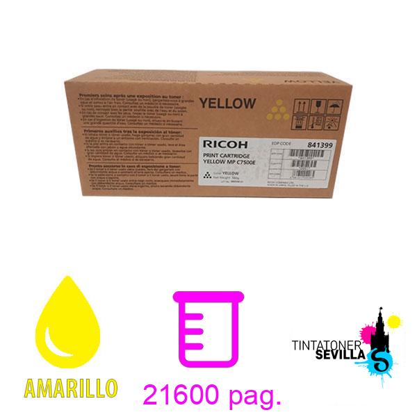 Tóner Original Ricoh MPC6000 / MPC7500 Amarillo 841399
