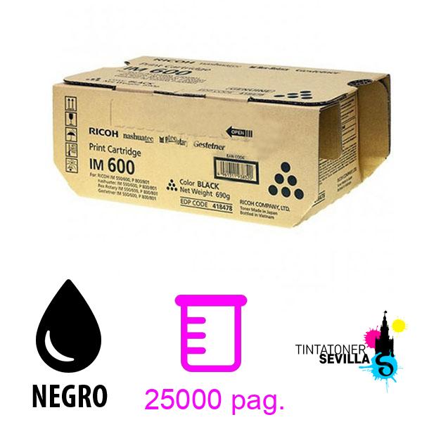 Ricoh IM550/IM600/P800/P801 Negro Tóner Original 418478