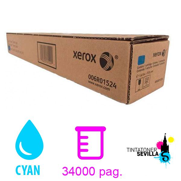 Tóner Original Xerox Color 550, 560, 570, C60, C70 Cyan 006R01524, 006R01528