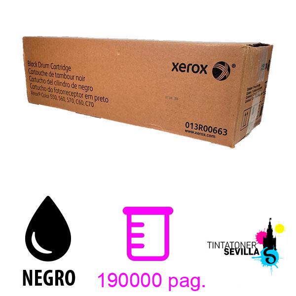 Tambor Original Xerox Color 550, 560, 570, C60, C70 Negro 013R00663